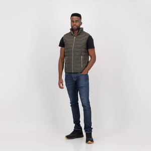 2026 Latest Wholesale High Quality Custom Made Mens Premium Eco-Friendly PU Leather Shell Polyester Filled Quilted Vest - Product Image 2