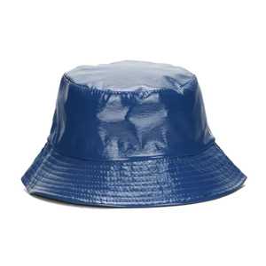 Sombrero de Pescador Unisex Impermeable Negro Brillante - Protección Elegante Contra la Lluvia y el Sol para Actividades al Aire Libre - Product Image 4
