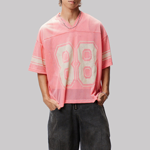 Men V-Neck Baseball Jersey 77 Print Loose Fit Short Sleeve Breathable <b>Polyester</b> Sport Apparel All Seasons Team Numbers Design - Product Image 5
