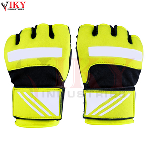 Nuevas vendas internas para manos en amarillo neón y negro, con absorción de impactos y correa de soporte para la muñeca, para entrenamiento, con cierre de velcro. - Product Image 2