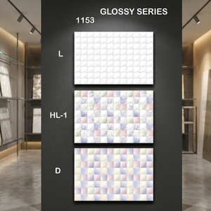 Carreaux muraux numériques en céramique émaillée brillante, combinaison bleu foncé, pour salle de bain et cuisine, 200x300mm, qualité A, prix compétitif - Product Image 5