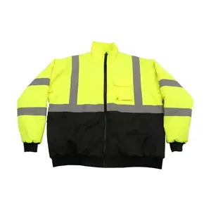 Chaqueta Impermeable de Alta Visibilidad Vanda para Exteriores, Ropa de Trabajo de Seguridad con Forro Desmontable, Chaqueta Reflectante de Seguridad Vial - Product Image 2