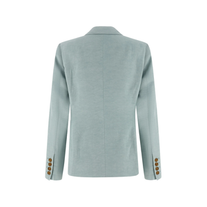 Blazer croisé personnalisé pour femme, col cranté, manches longues, veste de costume pour femme, logo personnalisé, tenue de bureau professionnelle - Product Image 2