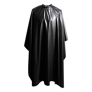 Venta Directa de Fábrica, Capa de Corte de Pelo Impermeable 100% Nailon/Poliéster, Cómoda, Negra, para Salón de Belleza y Barbería, con Logotipo Personalizado - Product Image 1