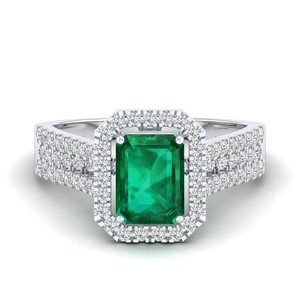 Anillos Solitarios de Moissanita en Oro de 10K, 14K y 18K, Precio al por Mayor REYES, Nuevo Diseño, Corte Esmeralda, Gema de Esmeralda de 1.75 Quilates, Joyería - Product Image 2