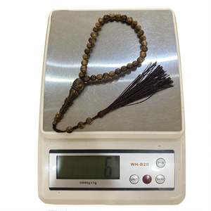 Natural Agarwood Misbah Prayer Beads 6mm 33 Beads Handmade NOMI633 - Product Image 3