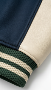 Vintage American Style Wool/Viscose Sleeves Embroidery Patches Hooded Front Logo Winter Fashion Outerwear Classic - Product Image 5