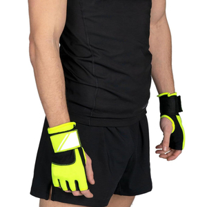 <b>Half</b> Finger Training Gloves Reflective Nylon Sparring Martial Arts Unisex <b>Slip</b>-On Pull-On Martial Arts and Boxing Inner Gloves - Product Image 6