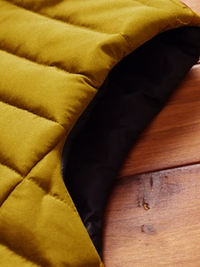 Chaleco Acolchado Amarillo para Hombre, Cuello Alto, Cierre de Cremallera, Cortavientos, Ropa de Invierno Informal, Chaqueta sin Mangas - Product Image 5