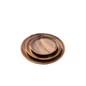 Assiette décorative en bois de qualité supérieure, faite à la main, en bois massif, pour le salon, la salle à manger et la décoration murale - Product Image 5