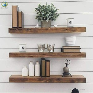 Estantes Flotantes de Madera Sheesham Hechos a Mano, Diseño Industrial de Tuberías, Minimalistas, para Sala de Estar, Función de Almacenamiento Individual, Venta al Por Mayor - Product Image 5