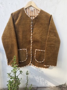 2026 Hot Selling Winter Knitted Handmade Flock Printed Reversible Quilted Eco-Friendly Cotton <b>Jacket</b> <b>Lightweight</b> Breathable - Product Image 1