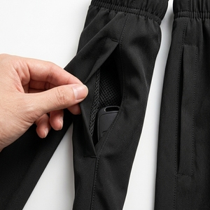Short de sport d'été respirant pour homme, léger, à séchage rapide, avec cordon de serrage à la taille et logo personnalisé - Product Image 3