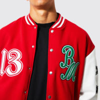 Nouvelle veste universitaire Y2K Hip Hop surdimensionnée unisexe OEM, personnalisable sur le devant, chaude, avec patchwork imprimé et écologique