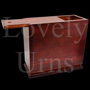 Urna funeraria de madera con acabado cerezo, tamaño grande, para adultos, contenedor para cenizas, recuerdo conmemorativo. - Product Image 5