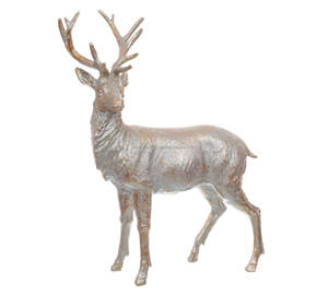 Moderna Decoración Navideña de Ciervo Dorado, Escultura Artesanal de Aluminio, Adorno Ecológico - Product Image 5