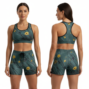 Shorts de compression taille haute pour la gym, personnalisables, imprimés, extensibles, pour le yoga et le fitness, style cycliste, vente en gros, faible MOQ, OEM ODM - Product Image 3