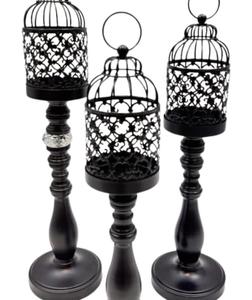 Creative Retro Birdcage <b>Candle</b> Holder Set - Elegant Iron Metal <b>Lanterns</b> for Home Decor & Weddings - Product Image 4