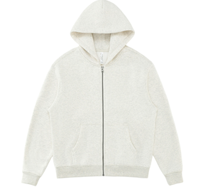 Sweat à capuche zippé pour homme, 100% coton épais, couleur unie, anti-boulochage, mode hiver, avec logo personnalisé imprimé, en molleton bouclette vierge - Product Image 5