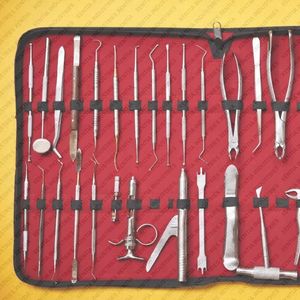 Ensemble d'instruments dentaires de haute qualité, kit d'outils orthodontiques, instruments chirurgicaux dentaires en acier inoxydable dans une valise - Product Image 4