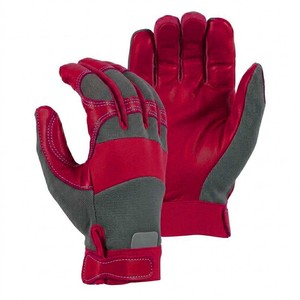 Gants de travail de sécurité pour l'aménagement paysager, paume en cuir synthétique, dos en Spandex, poignet réglable, gants utilitaires durables, tendance USA 2026 - Product Image 3