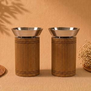 Quemador de Incienso de Madera con Recipiente de Acero Inoxidable de 160 mm de Altura para Aromaterapia, Uso en Todas las Estaciones - Product Image 3