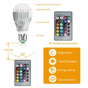 Lampadina LED Smart RGB E27 da 9W con 16 colori modificabili e telecomando IR a 24 tasti - Product Image 2