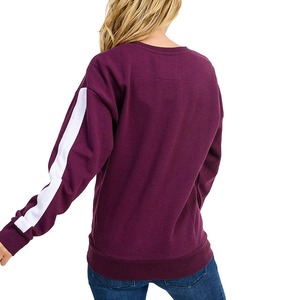 Sudadera con capucha de forro polar para mujer, de manga larga, holgada, cuello redondo, lisa, con MOQ bajo - Product Image 6