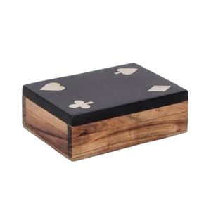 Boîte de rangement en bois pour cartes de jeu Joker, cadeaux promotionnels de collection, décoratifs, jeux de société pour enfants, prix d'usine - Product Image 1