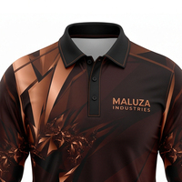 Kaos Polo Lengan Panjang Katun Premium Pria Kerah Kontras Musim Gugur Pakaian Kasual Golf Grosir Pabrik