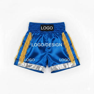 Shorts d'entraînement amples pour hommes avec logo personnalisé, short de sport premium à franges, taille haute élastique, respirant en polyester/nylon - Product Image 5