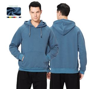 Sweat-shirts à capuche personnalisés pour hommes, prix de gros abordable, en molleton, style uni, chauds pour l'hiver, pour la gym et l'entraînement - Product Image 1