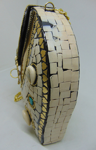 Bolsos de Mano y Carteras de Mosaico Blanco Hechos a Mano para Mujer - Product Image 6