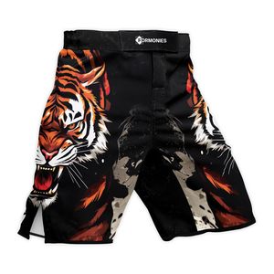 Men MMA Shorts Print <b>Elastic</b> Waist Gym Training Kickboxing Lightweight Quick Dry Colorful top mens mma martial arts - Product Image 4