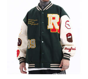Chaquetas Varsity con Cuello Alto y Diseño en Blanco, Nueva Moda de Invierno, Personalizadas para Hombre, Proveedor OEM de Alta Calidad - Product Image 3