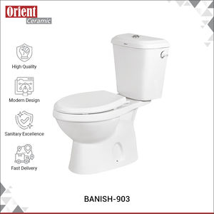 Inodoro de dos piezas de cerámica estilo occidental de la mejor calidad, precio directo de fábrica, para uso doméstico y comercial, desde India. - Product Image 2