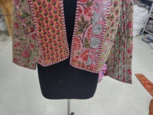 Abrigo Abierto con Estampado Floral para Mujer, Estilo Bohemio, Manga Larga, Prenda Exterior Informal, 100% Algodón, Diseño de Patchwork, Ropa de Primavera, REGALO - Product Image 3