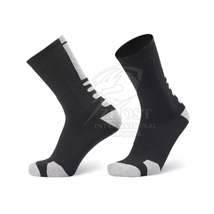Breathable Solid Sports Crew <b>Socks</b> Quick Dry Athletic Training <b>Socks</b> Ribbed Knitted Football Basketball Soccer <b>Running</b> - Product Image 3