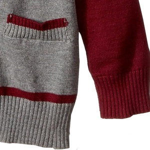 Suéter de Mujer Estilo Hermandad Personalizado, Cárdigan de Punto con Bonitas Rayas en Contraste y Ribete Bordado con Logotipo Griego, Prenda de Punto de Invierno - Product Image 4