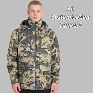 Veste de chasse pour homme en polyester camouflage, tissu sergé extensible, résistante à l'eau, coupe-vent, avec rembourrage en duvet de canard blanc - Product Image 2