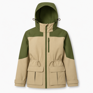 Custom <b>Waterproof</b> Hooded <b>Parka</b> Jacket Windproof Winter Outdoor Coat Color Block Design with Utility Cargo Pockets Casual Wear - Product Image 3