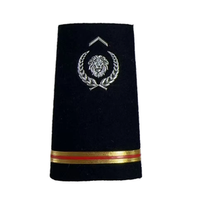 <b>Silver</b> Braid Shoulder Epaulettes Custom Embroidered Rank Badges Handmade Uniform Shoulder Boards for Formal Parade Clothing - Product Image 5