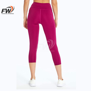 Leggings Deportivos de Alta Calidad al por Mayor con Logotipo Personalizado, Leggings de Yoga con Costuras Acanaladas para Mujer - Product Image 2