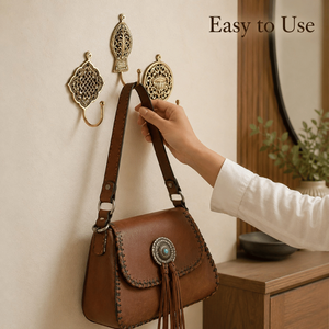 Handcrafted Decorative Brass Wall <b>Hook</b> Vintage Wall Mounted Coat <b>Hook</b> Heavy Duty <b>Towel</b> Key Hat Bag Hanger Antique Home Decor - Product Image 2