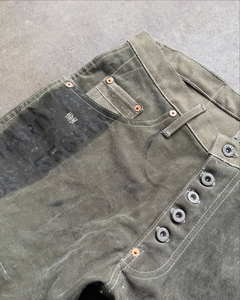 Service OEM – Nouveaux shorts en jean amples pour hommes, style vintage délavé à l'acide, coupe baggy - Product Image 3