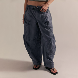 Women Street Wear Trendy Ladies Pant High Waist Casual Loose <b>Balloon</b> Stripped Barrel Trousers Wide Leg Sweatpants - Product Image 6