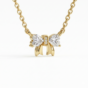 Bow Tie 925 Sterling Silver Charm Pendant Necklace 5mm Bezel Set Cubic Zirconia Ethnic Silver Plated Disco Ball for Women - Product Image 1