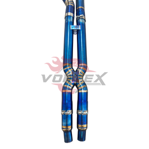 Puntas de escape Vortex Titanium con válvula para motor, sonido variable agresivo/suave, acabado azul quemado para Mustang 5.0 GT V8 2015-2017 - Product Image 5