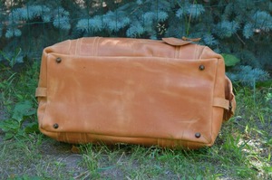 กระเป๋าหนังแท้แบบดัฟเฟิล กระเป๋าเดินทางวินเทจสำหรับวันหยุดสุดสัปดาห์  ขนาดใหญ่ น้ำหนักเบา ซิปปิด  สำหรับทุกเพศ  ขายตรงจากโรงงาน - Product Image 6