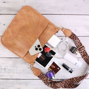 Sac à main décontracté en cuir pour femme, sac bandoulière avec sangle réglable style guitare, portables de différentes façons, sac messager - Product Image 3